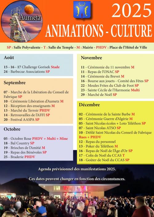 Calendrier 2025 2