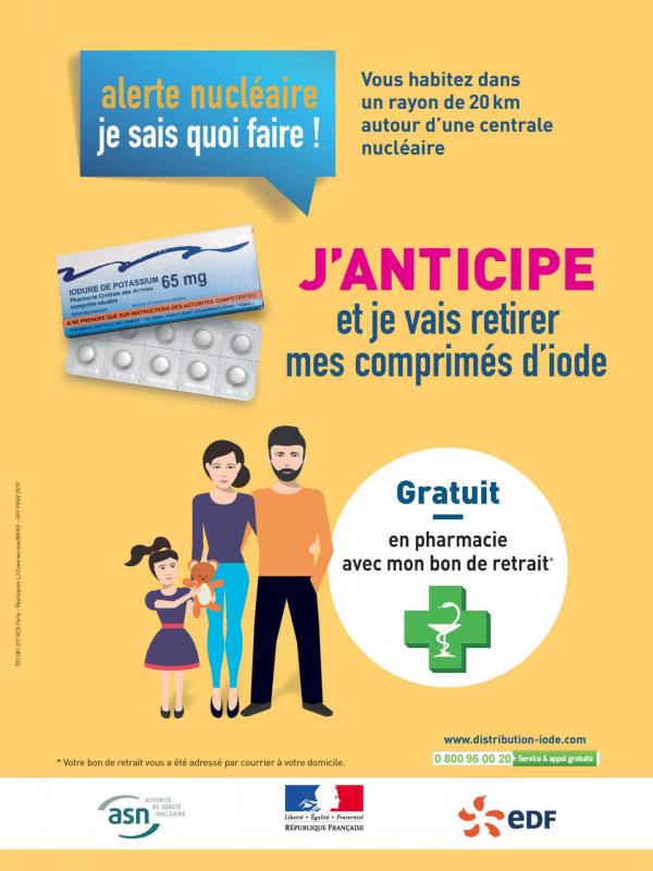 Edf iode affiche preventive retrait iode