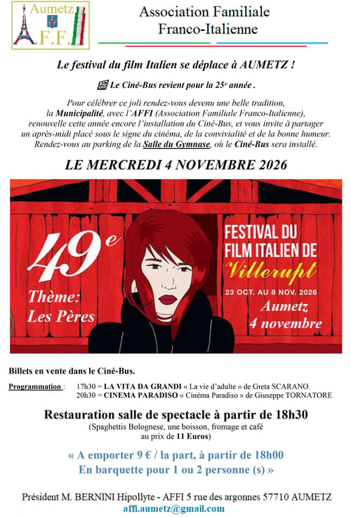 Festival cinema italien 49eme 2026