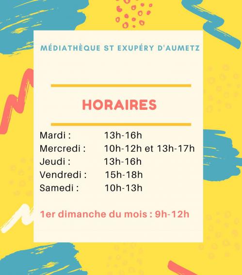 Horaires mediatheque