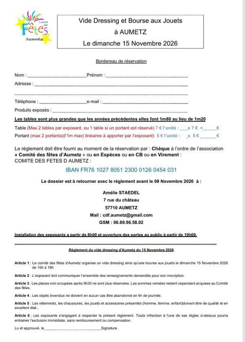 Vide dressing inscription